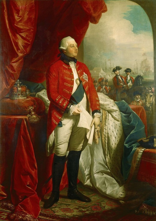 Portrait of George III standing in uniform