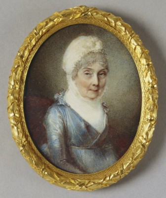 Portrait of Princess Elizabeth in round gold frame