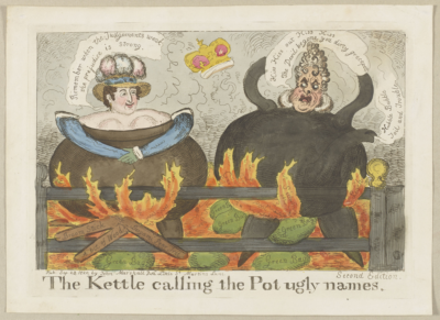 Image of "The Kettle calling the Pot ugly names."