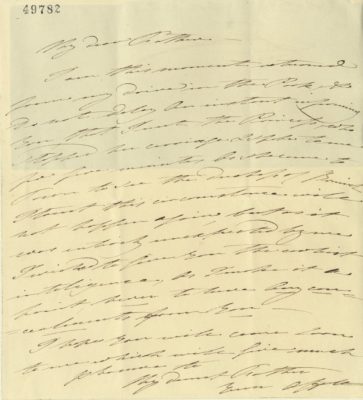 Handwritten letter from Princess Charlotte of Wales to her father