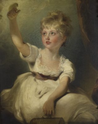 Portrait of Princess Charlotte of Wales as a young child in white dress
